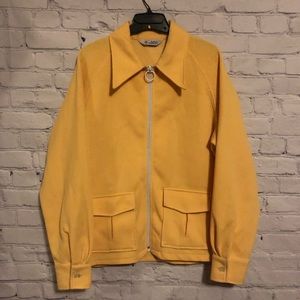 Vintage unisex yellow ribbed jacket